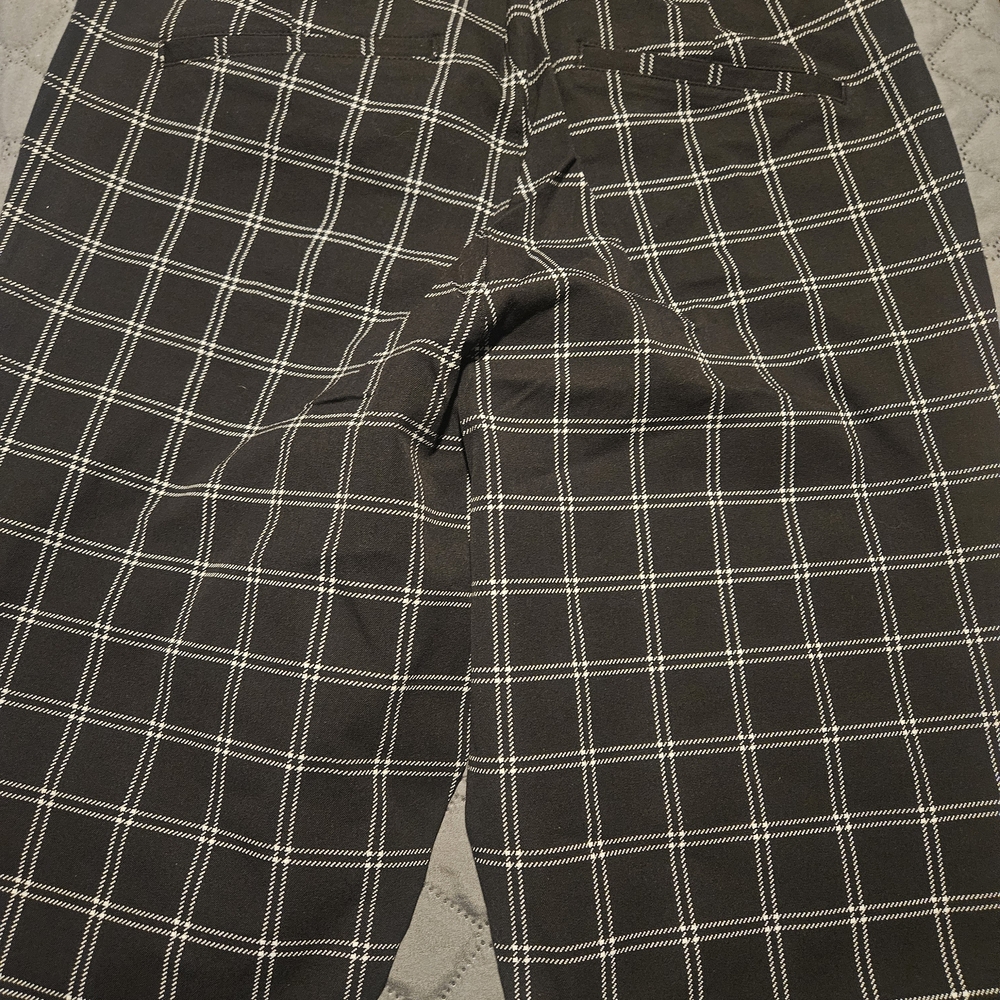 Old Navy Black Windowpane Plaid Chinos - Picture 2 of 3